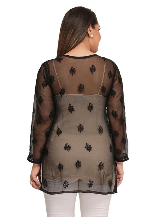 chikankari straight kurti - 17344414 - Zoom Image - 3