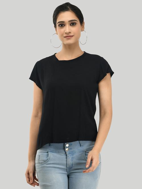 round neck solid tee - 17344418 - Standard Image - 1