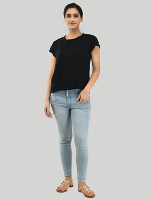 round neck solid tee - 17344418 - Standard Image - 5