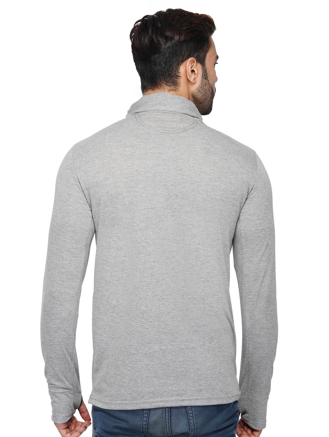 grey solid thumb hole t-shirt - 17344499 - Zoom Image - 3