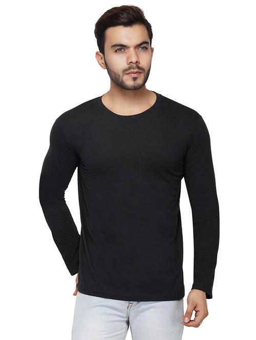 black solid t-shirt - 17344500 - Standard Image - 1