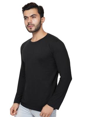 black solid t-shirt - 17344500 - Standard Image - 2