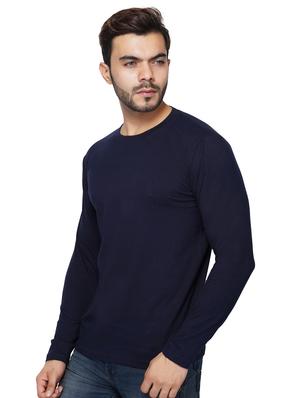 navy blue solid t-shirt - 17344508 - Standard Image - 2