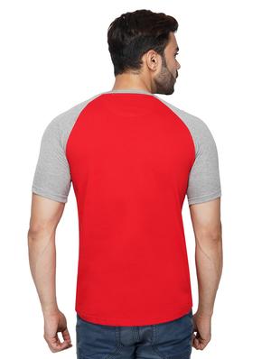 red color block raglan t-shirt - 17344509 - Standard Image - 3