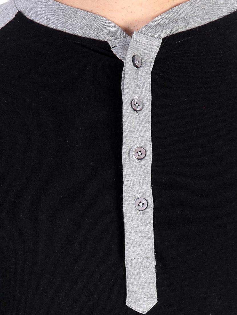 grey color block raglan t-shirt - 17344571 - Zoom Image - 5
