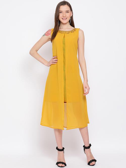 embellished neck layered dress - 17344641 - Standard Image - 1