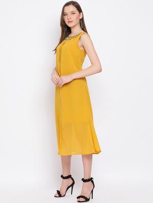 embellished neck layered dress - 17344641 - Standard Image - 2
