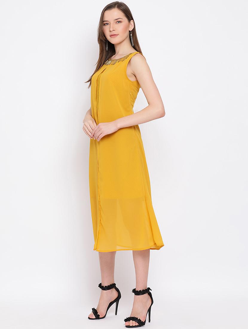 embellished neck layered dress - 17344641 - Zoom Image - 2