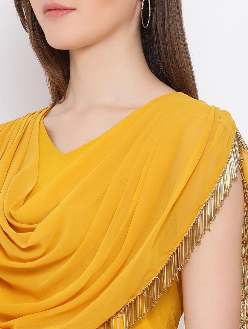 embellished cape style neck top - 17344655 - Zoom Image - 4