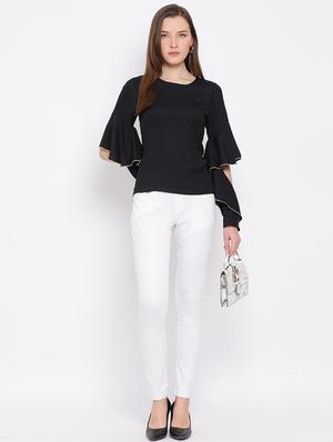 asymmetric bell sleeves top - 17344681 - Standard Image - 4
