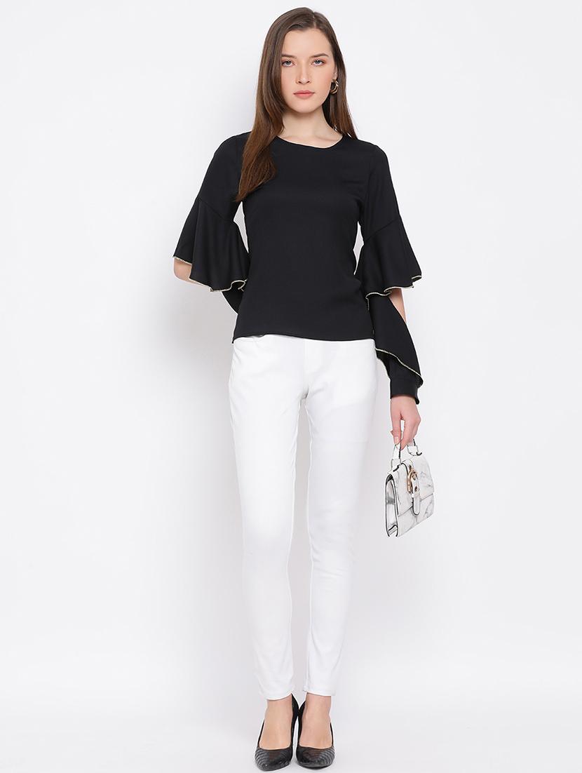 asymmetric bell sleeves top - 17344681 - Zoom Image - 4