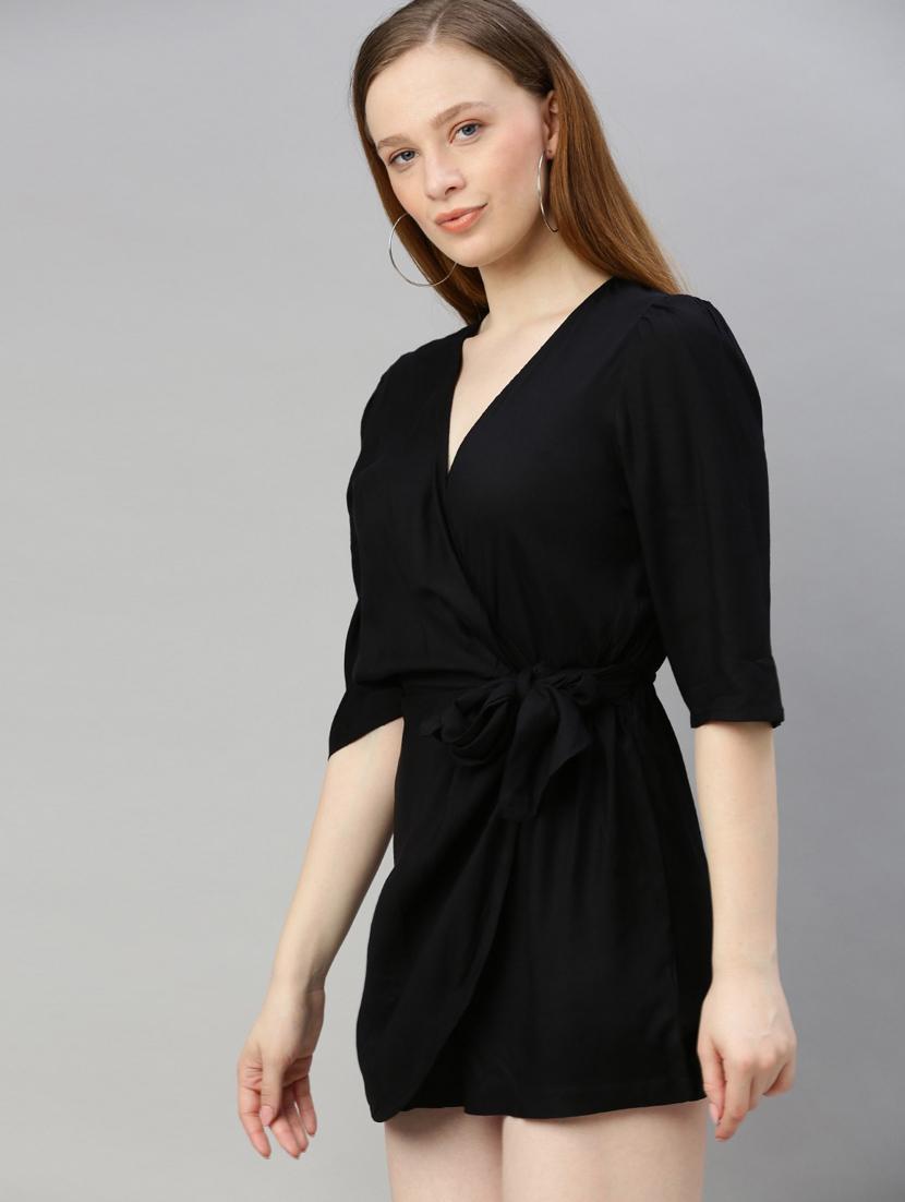 tie up wrap romper - 17345561 - Zoom Image - 2
