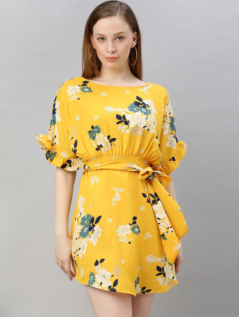 low cut back floral dress - 17345597 - Zoom Image - 1