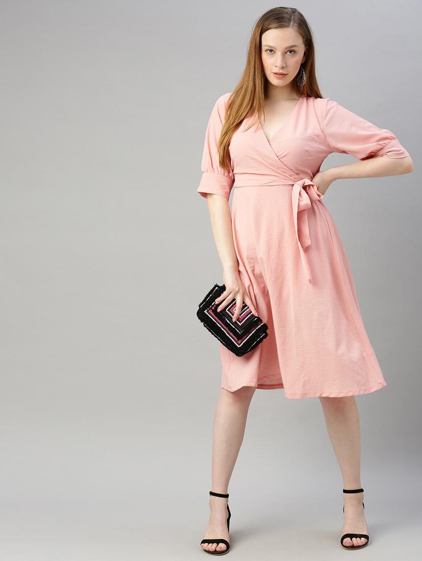 tie front flared dress - 17345604 - Zoom Image - 4