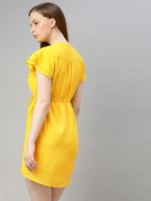 drawstring waist a-line dress - 17345605 - Standard Image - 3