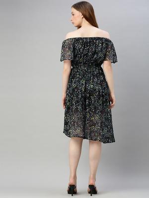 off shoulder floral dress - 17345612 - Standard Image - 3