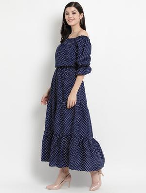 off shoulder tiered dress - 17347144 - Standard Image - 2