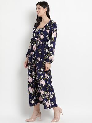 ruffle detail floral a-line dress - 17347145 - Standard Image - 2
