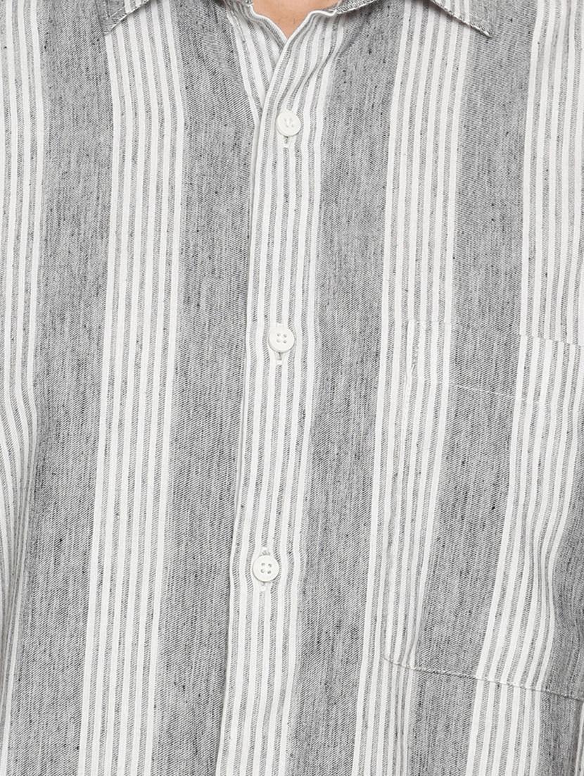 grey striped casual shirt - 17347308 - Zoom Image - 5