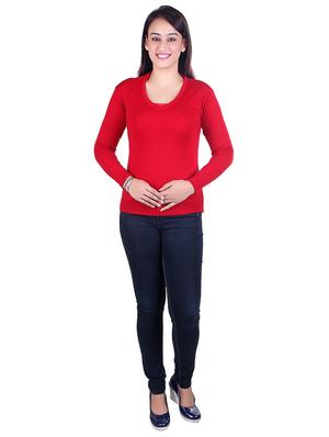 v-neck ribbed pullover - 17347456 - Standard Image - 4