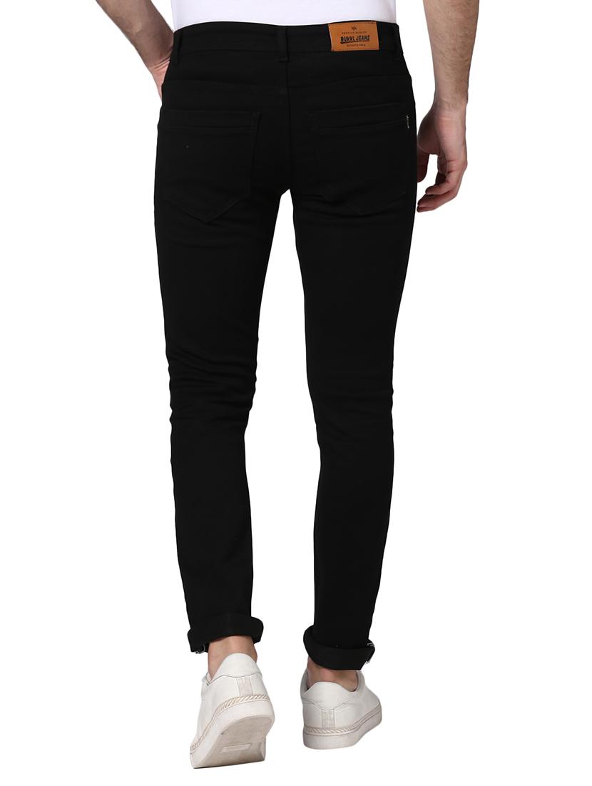 black side taped slashed knee denim jeans - 17347474 - Zoom Image - 3