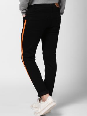 black side taped denim jeans - 17347484 - Standard Image - 3