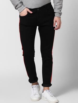 black side taped denim jeans - 17347485 - Standard Image - 2