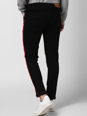 black side taped denim jeans - 17347485 - Standard Image - 3