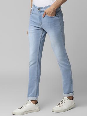 blue light washed denim jeans - 17347491 - Standard Image - 3