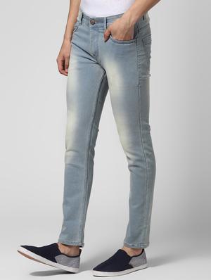 blue light washed denim jeans - 17347493 - Standard Image - 3