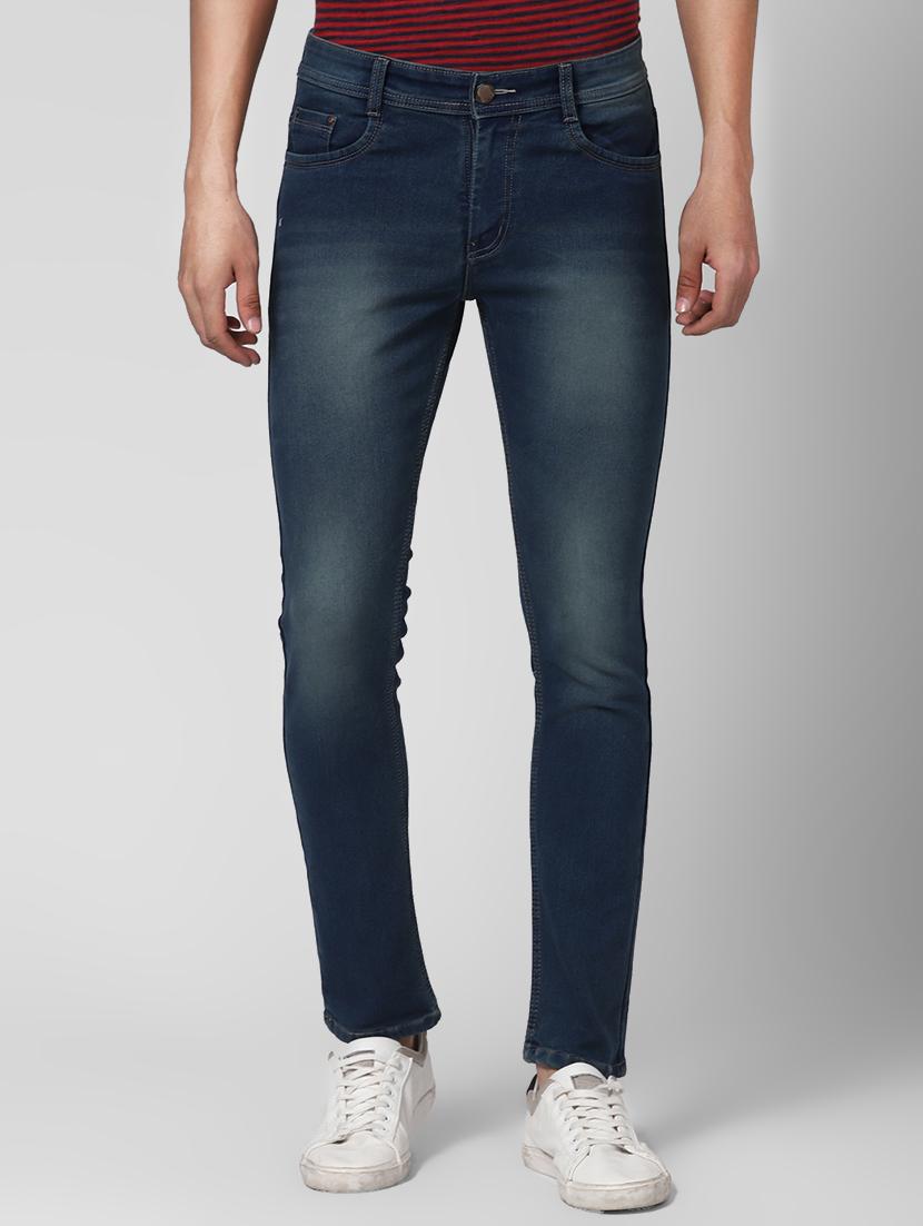 dark blue light washed denim jeans - 17347494 - Zoom Image - 2