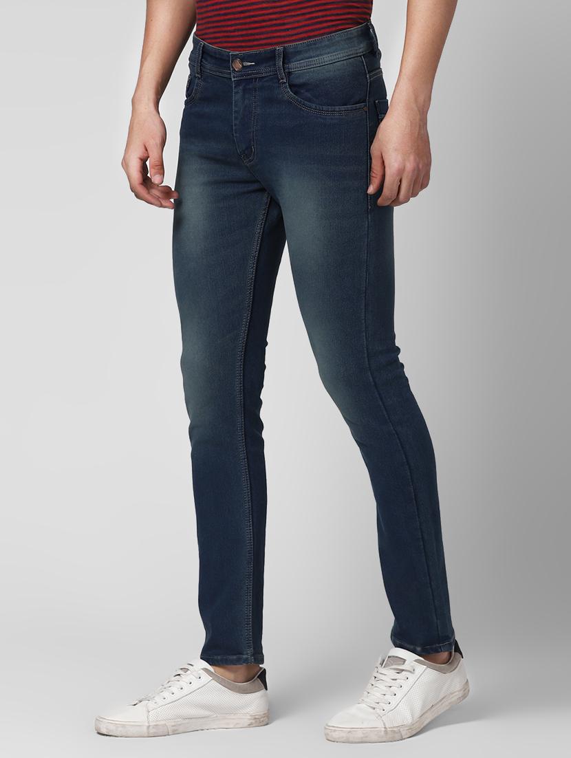 dark blue light washed denim jeans - 17347494 - Zoom Image - 3