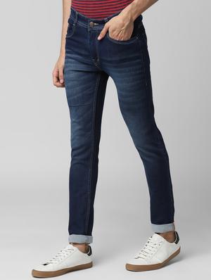 dark blue light washed denim jeans - 17347495 - Standard Image - 3