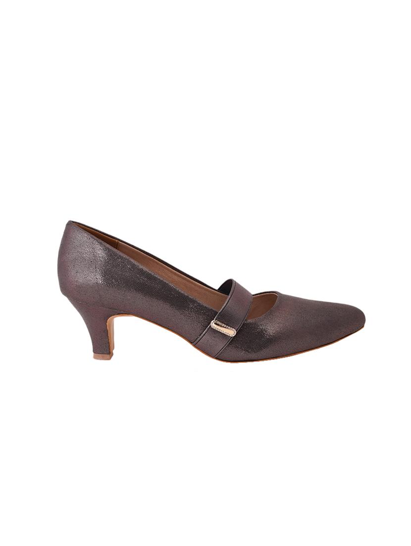 grey pu slip on pumps - 17347651 - Zoom Image - 2