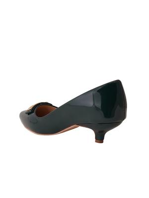 green pu slip on pumps - 17347656 - Standard Image - 3