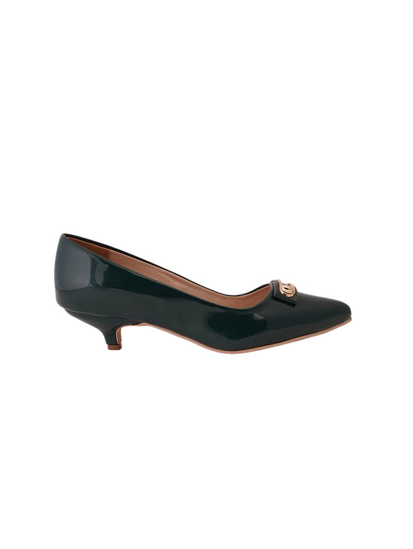 green pu slip on pumps - 17347656 - Zoom Image - 2