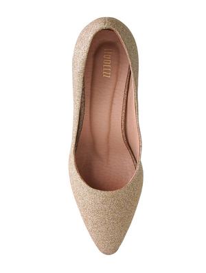 gold pu slip on pumps - 17347658 - Standard Image - 4