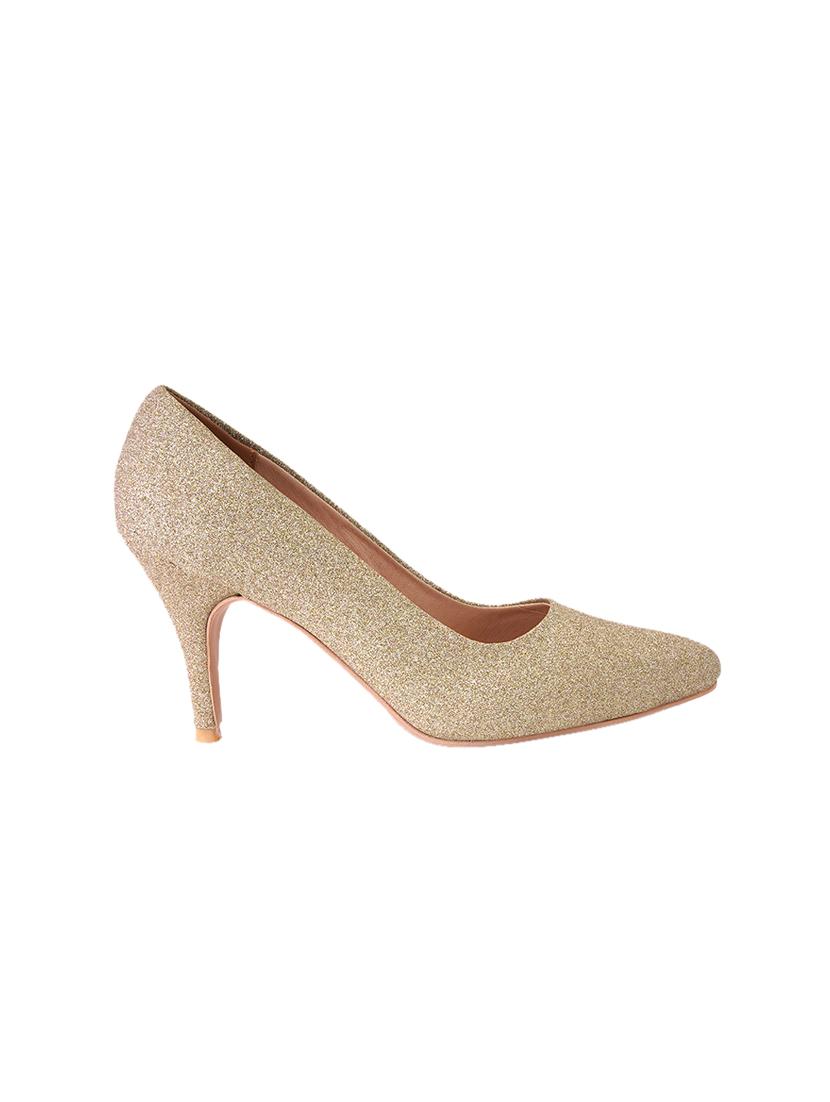 gold pu slip on pumps - 17347658 - Zoom Image - 2