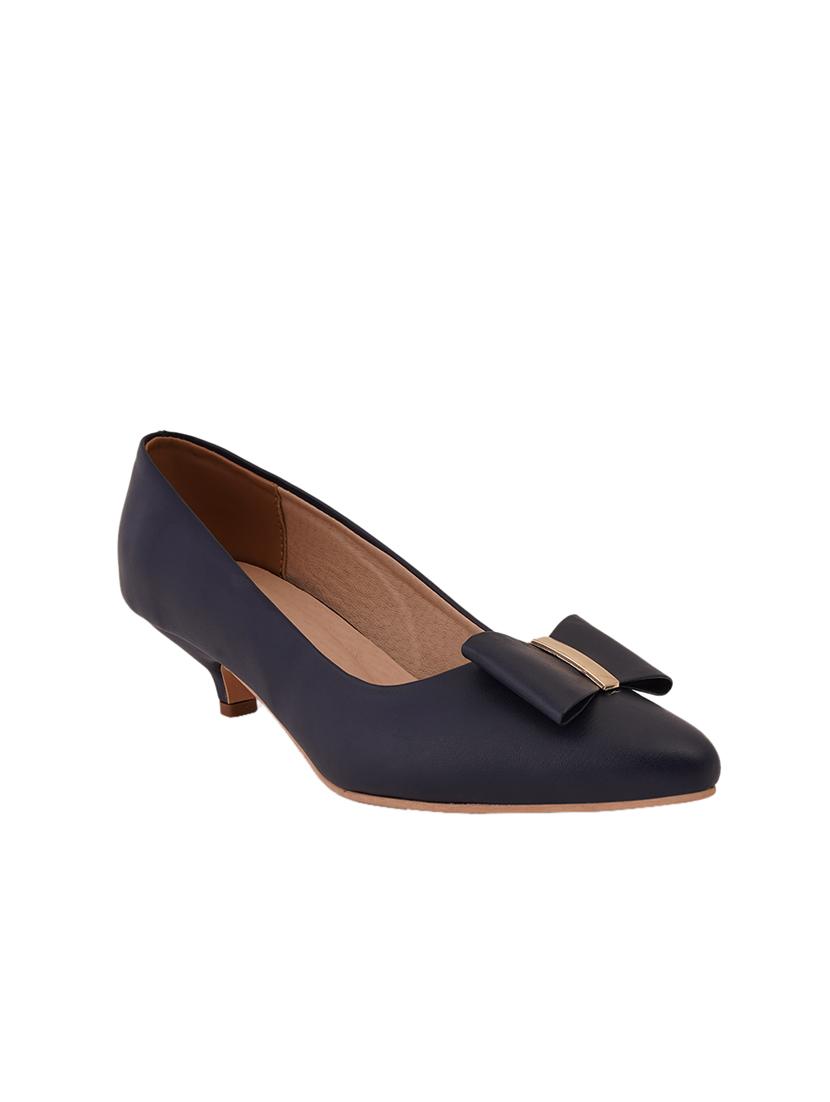 black pu slip on pumps - 17347659 - Zoom Image - 1