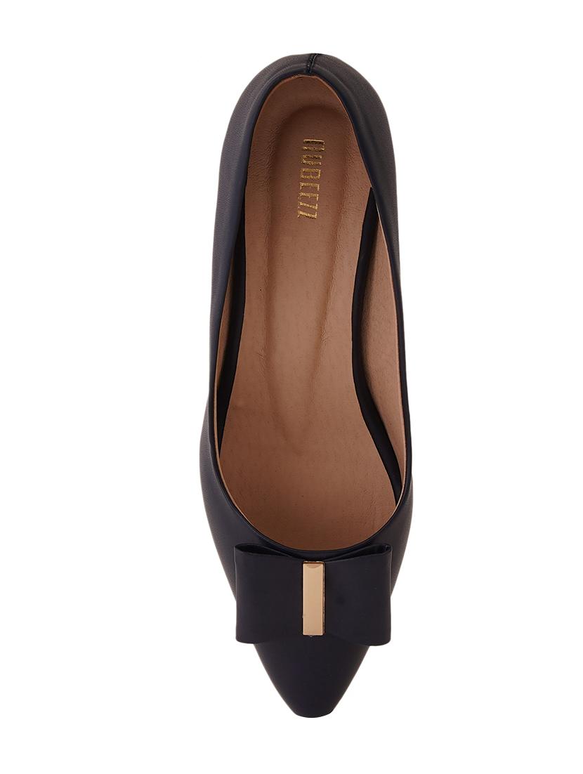black pu slip on pumps - 17347659 - Zoom Image - 4