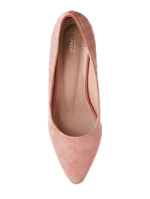pink pu slip on pumps - 17347667 - Standard Image - 4
