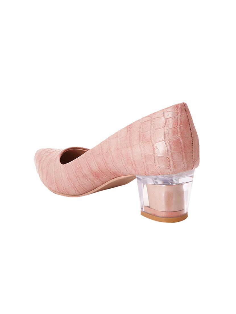 pink pu slip on pumps - 17347667 - Zoom Image - 3