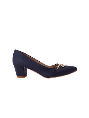 blue pu slip on pumps - 17347668 - Standard Image - 2