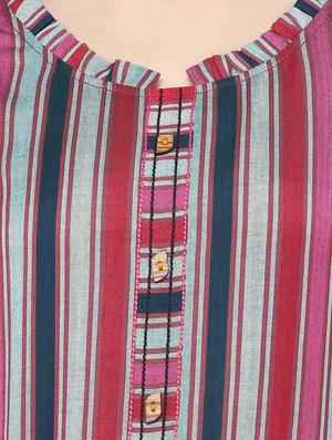 striped straight kurta - 17347826 - Standard Image - 4