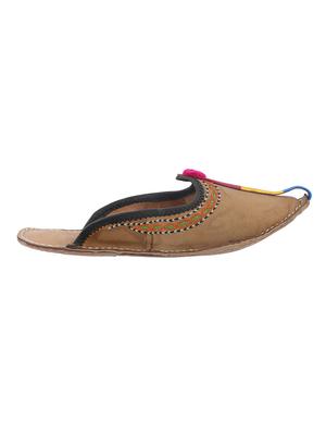 brown slip on mojari - 17347848 - Standard Image - 2