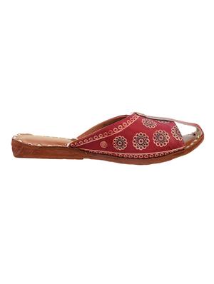 brown slip on mojari - 17347863 - Standard Image - 2