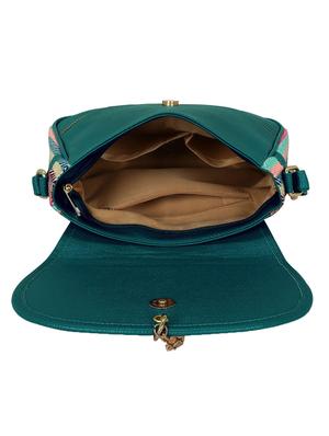 green leatherette (pu) regular sling bag - 17348448 - Standard Image - 3