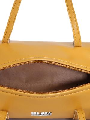 yellow leatherette (pu) regular sling bag - 17348483 - Standard Image - 3