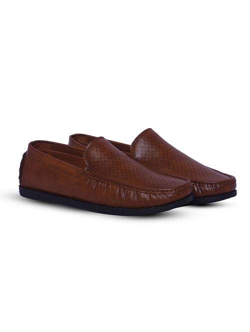brown pu slip on loafers - 17348561 - Very Small Image - 1