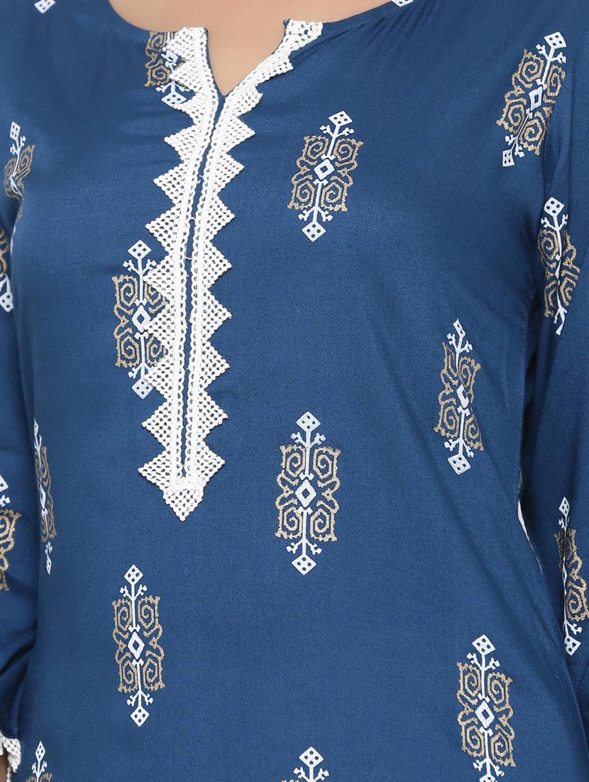 printed straight kurta - 17348589 - Zoom Image - 4